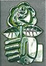 Rose socialiste en métal 18,5 cm